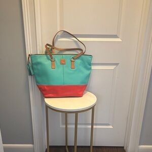 Dooney and Burke Two-Tone Tote Bag